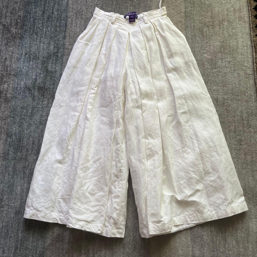 Ralph Lauren パープルレーベルリネン ガウチョパンツワイドパンツ0