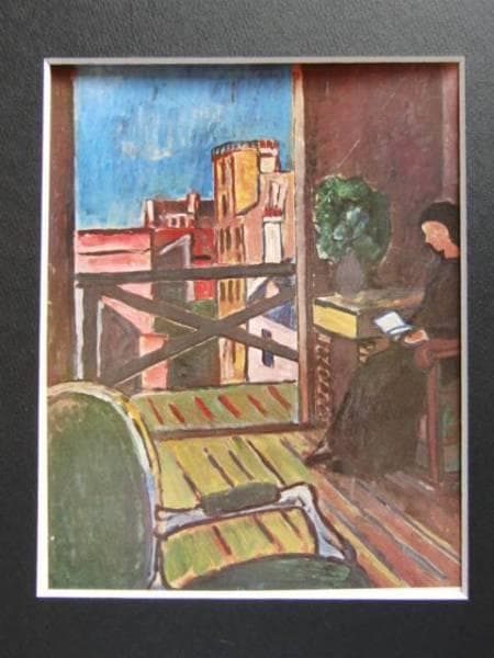 山口　薫、パリーのアトリエにて、限定版、額装用画集より、新品高級額