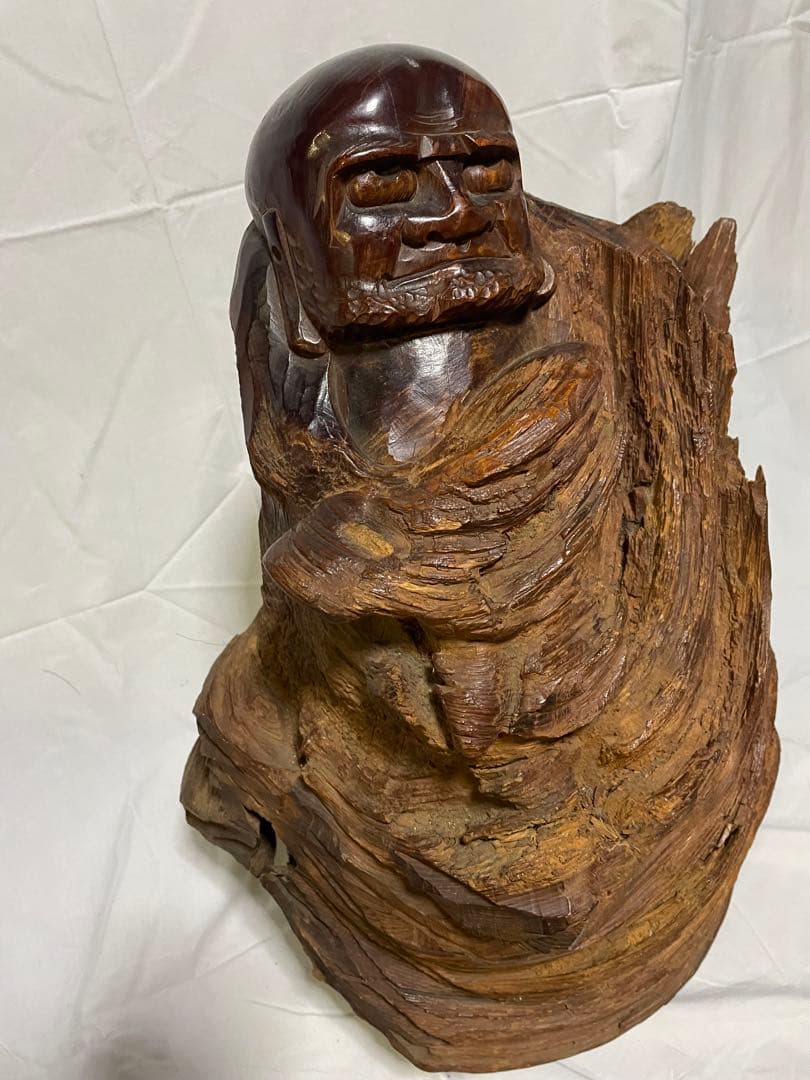 木製彫刻 人物像 アートオブジェ