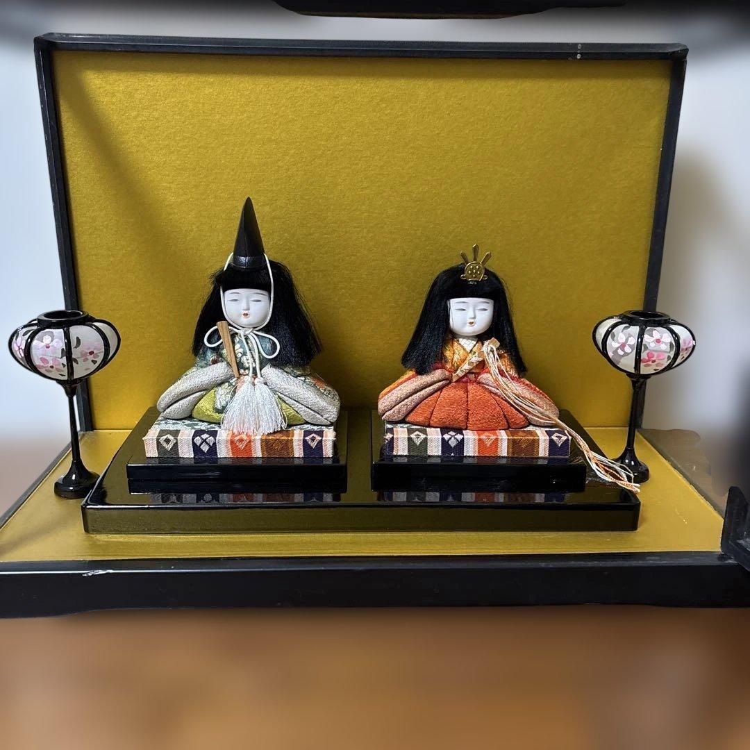 【美品貴重】木目込人形セット 伝統的な衣装　ひな人形