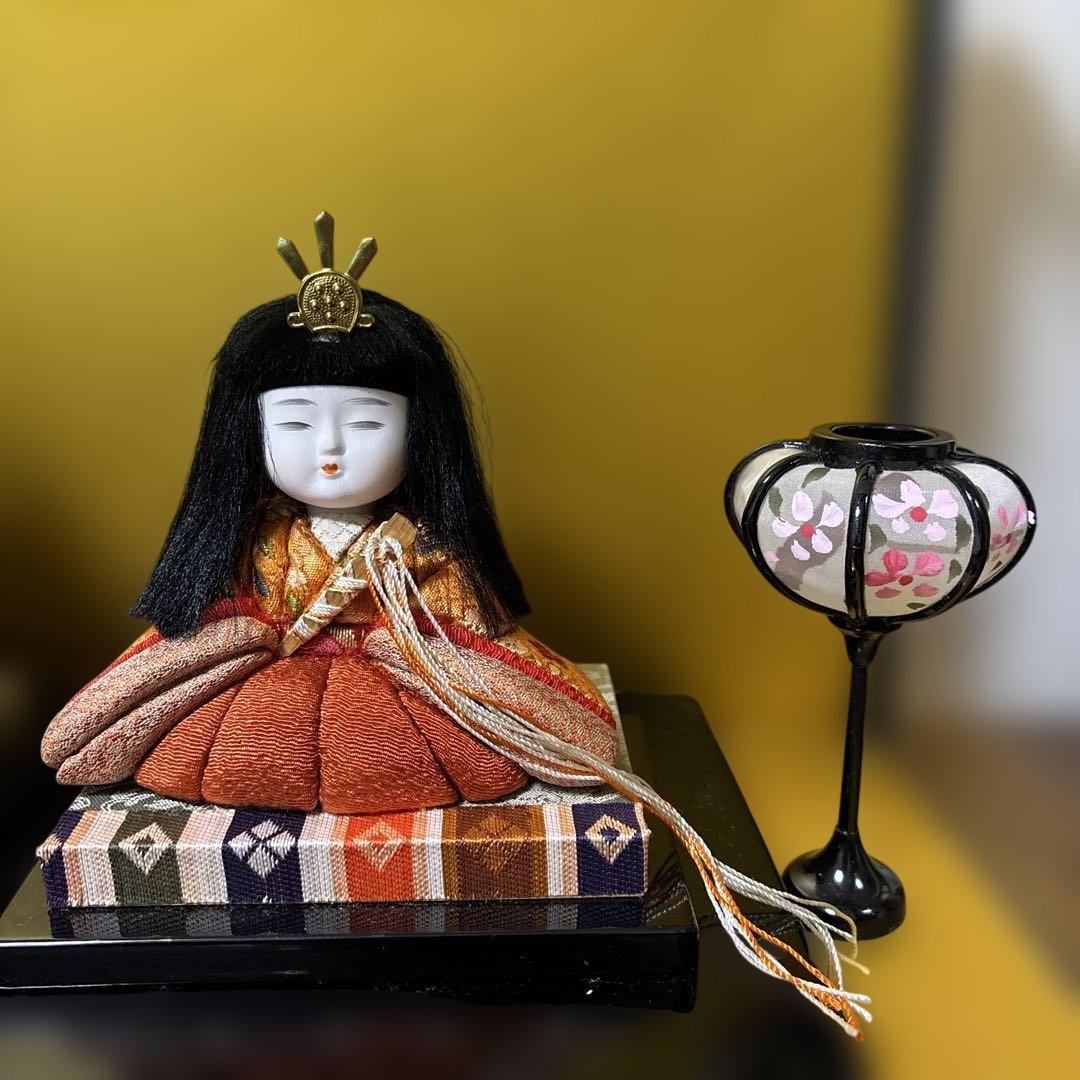 【美品貴重】木目込人形セット 伝統的な衣装　ひな人形