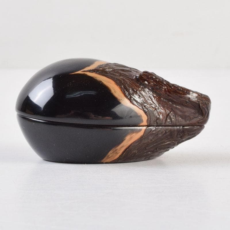 茶道具　乾漆　茄子香合　在銘　時代箱　V　9223