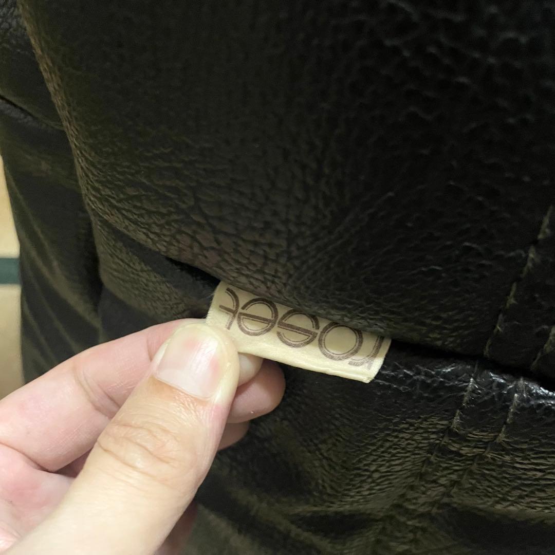 smjky3050　リーンロゼ　オットマン　革　レザー　黒　保管品