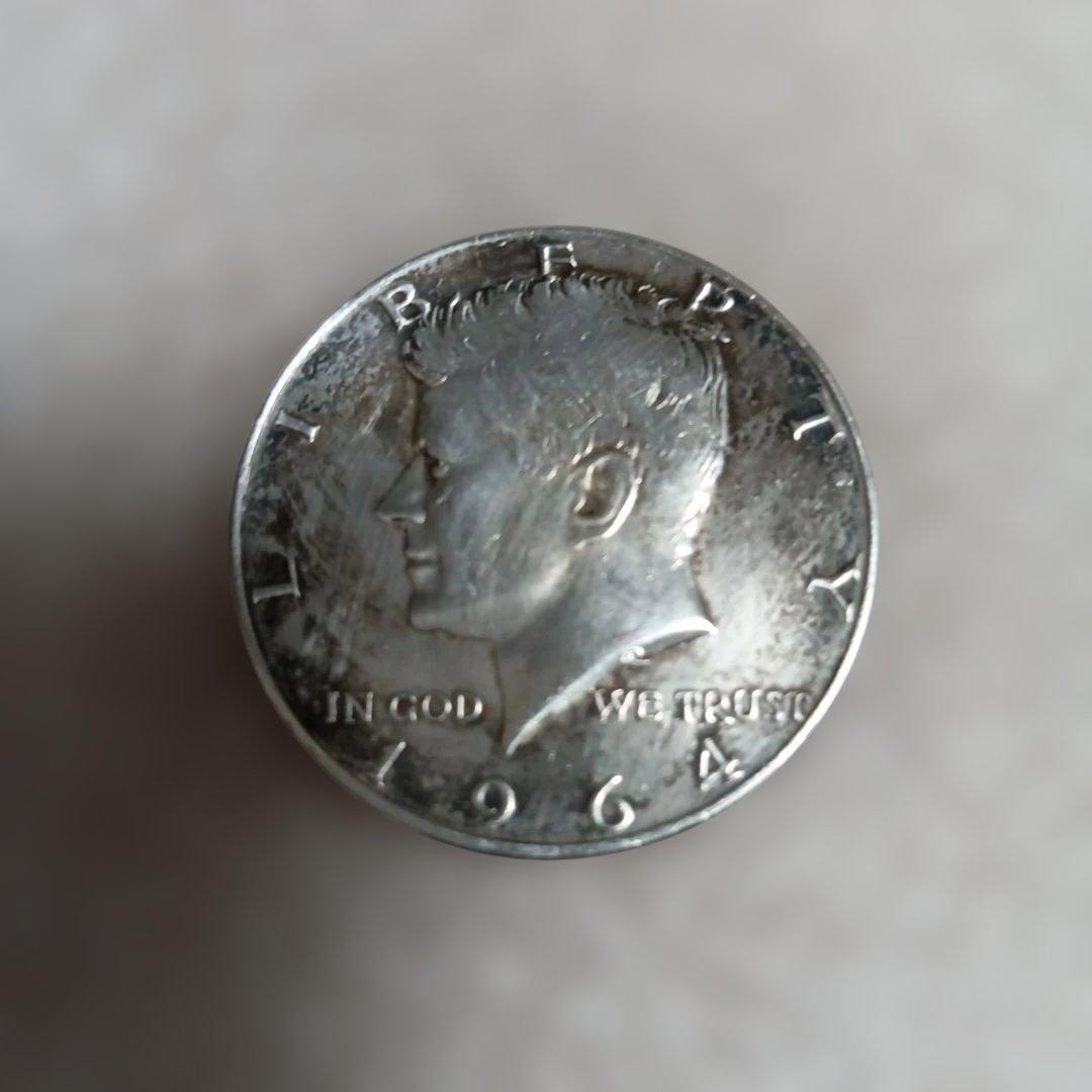 1964年 ケネディハーフダラー 銀貨 アンティーク【美品】