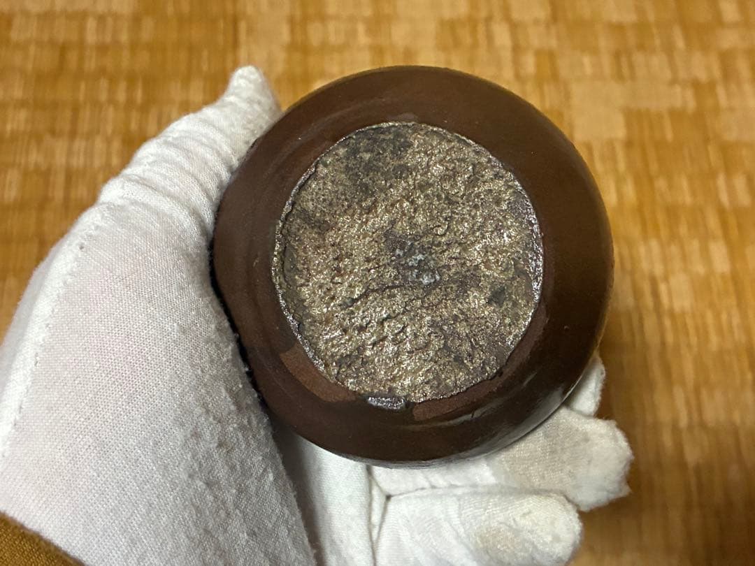 茶道具セット 金色と茶色 仕覆 茶入 木箱入