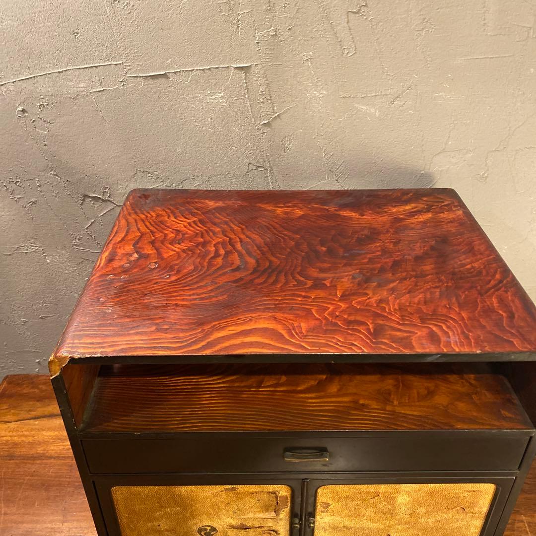 時代物 飾り棚 三つ巴 家紋 骨董品 和家具 古民家 古道具 収納