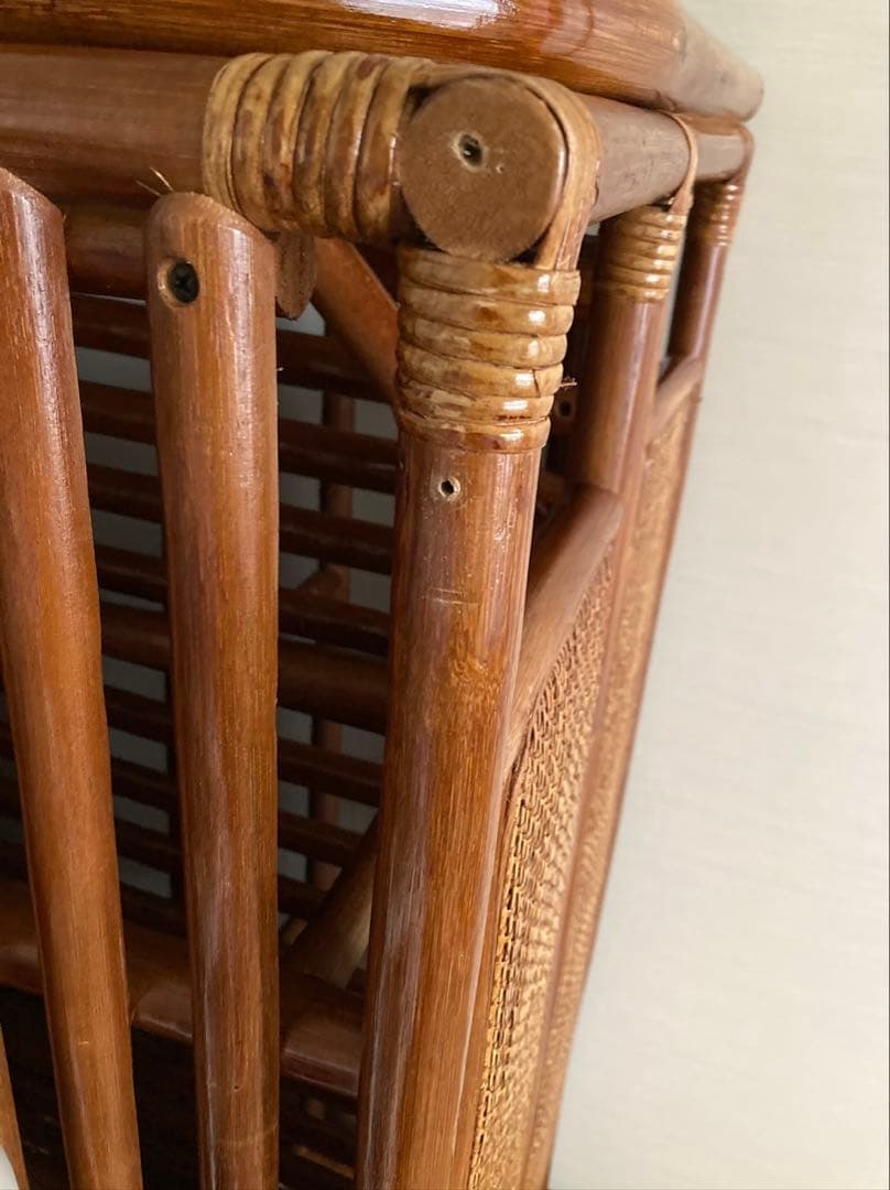 ラタン製 折りたたみベッド