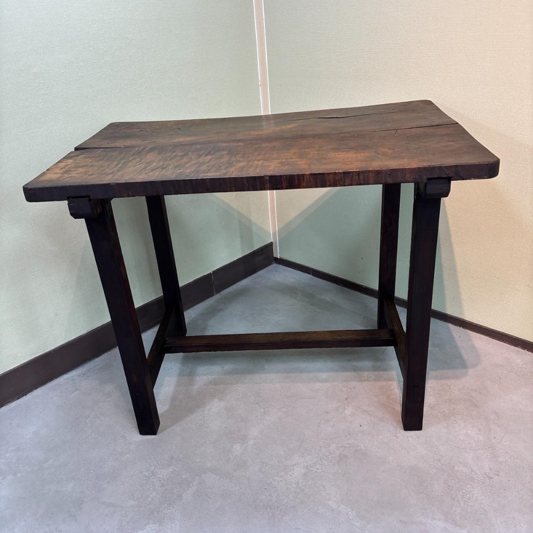 【古家具】無垢材 ヴィンテージテーブル 昭和レトロ アンティーク作業台 カフェ机
