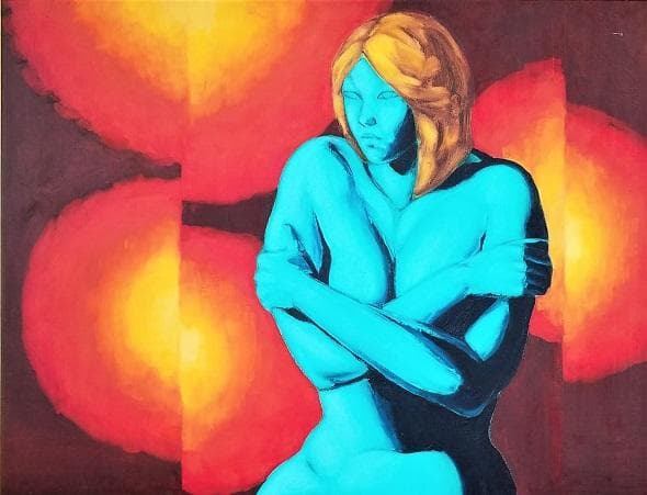 焔仁 　そごう美術館横浜展と奈良展に出品された作品タイトル「あざみ」50号