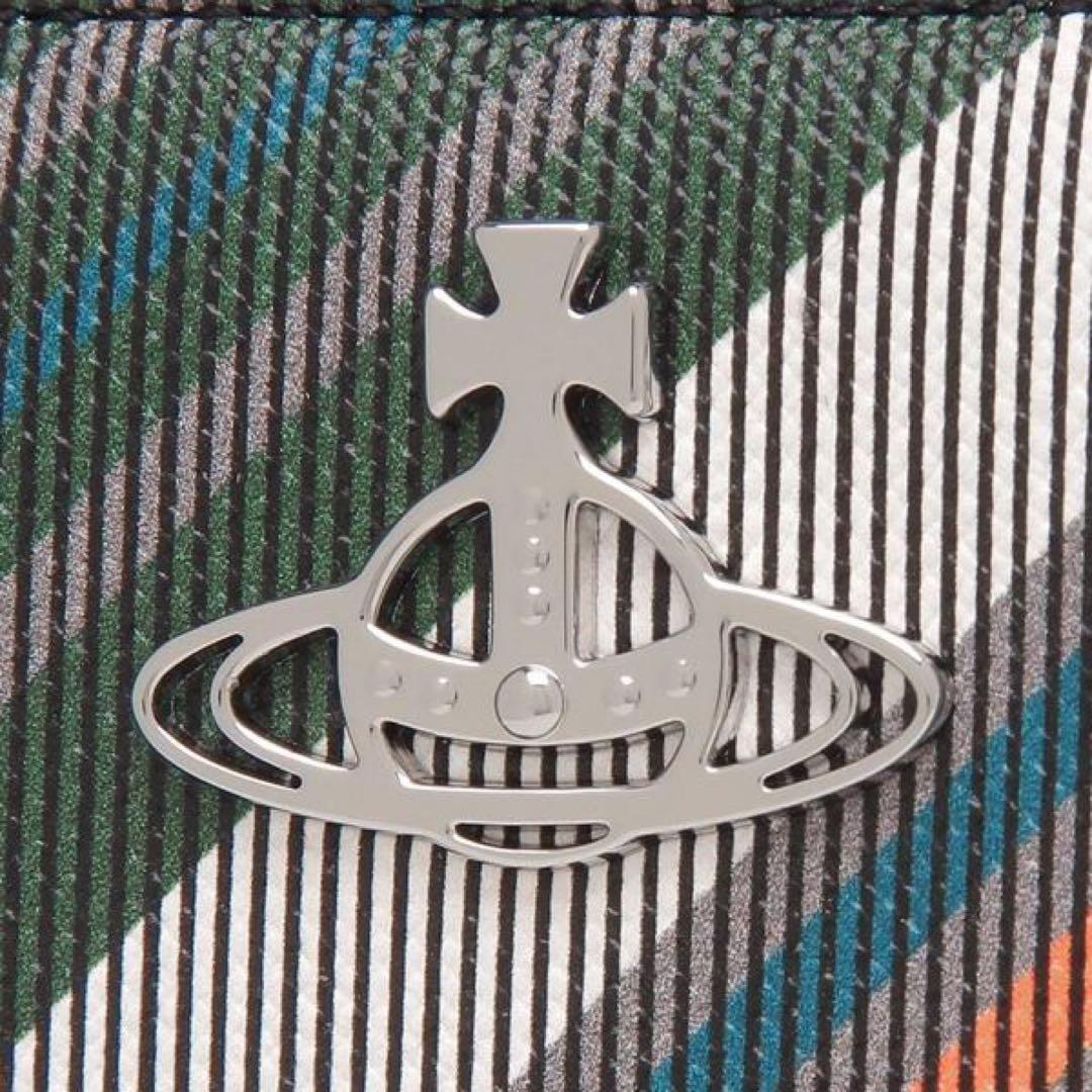 ヴィヴィアンウエストウッド 二つ折り財布 ダービー グリーン マルチカラー　新品