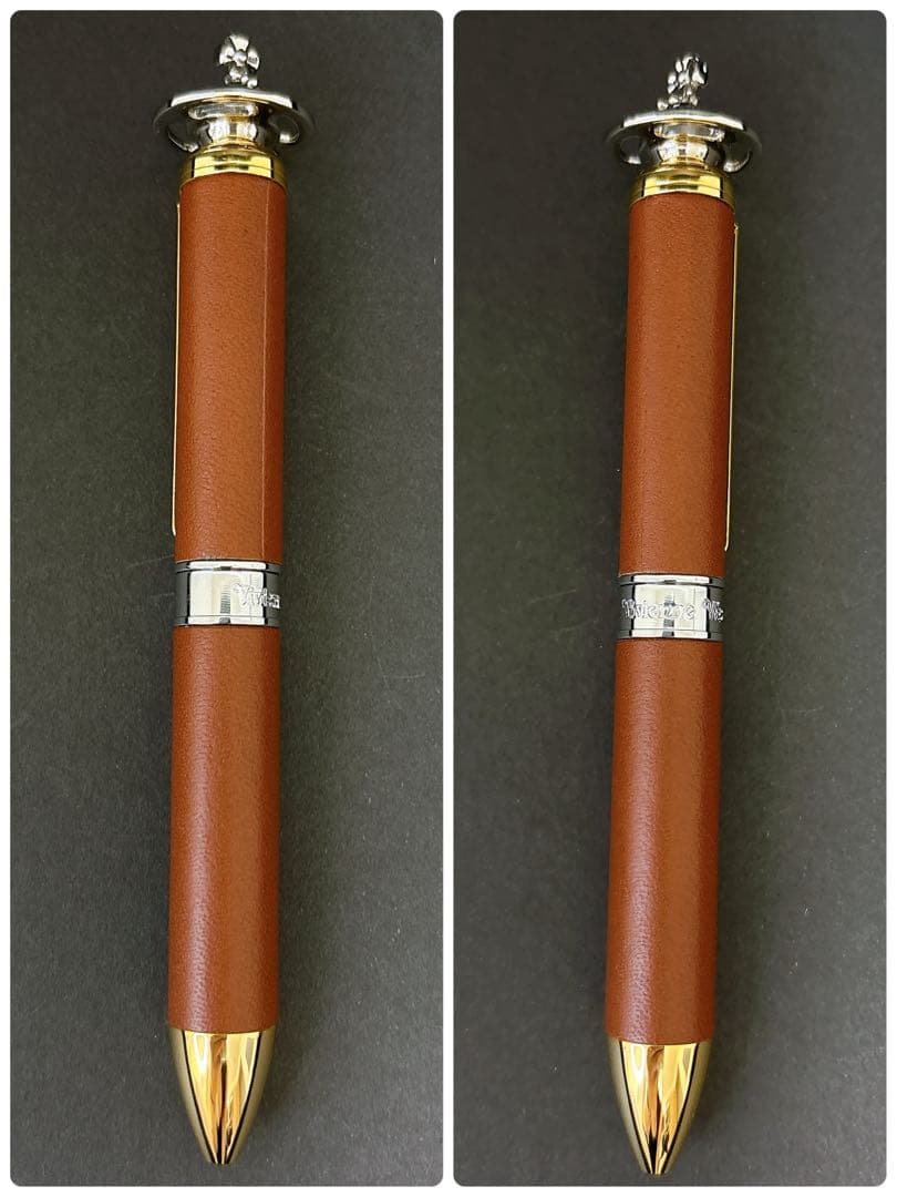 極美品✨ヴィヴィアンウエストウッド　ボールペン　レザー　真鍮　オーブ　箱袋つき