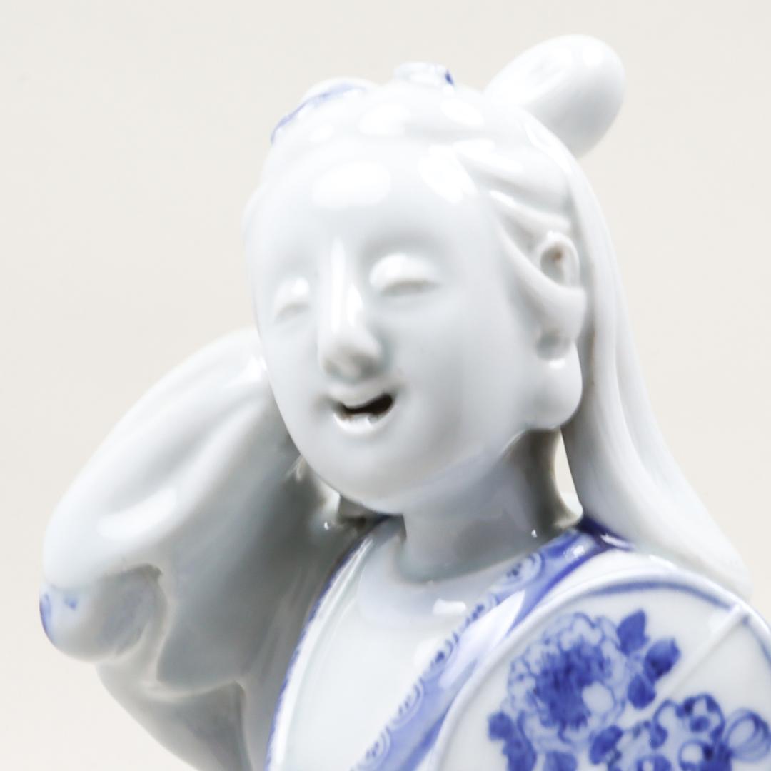 平戸焼 染付 女官像 30cm 三川内焼