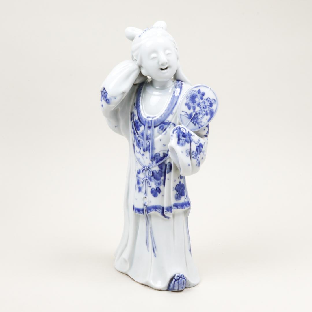 平戸焼 染付 女官像 30cm 三川内焼