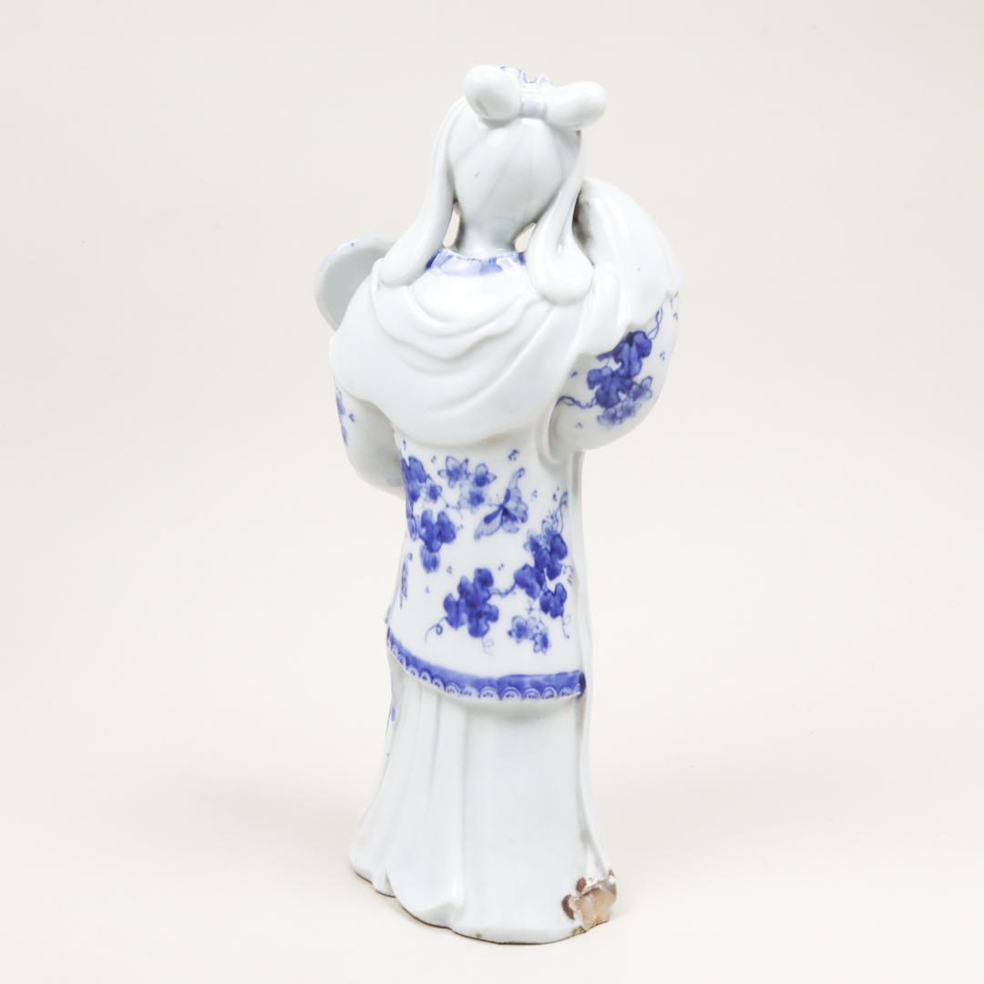 平戸焼 染付 女官像 30cm 三川内焼