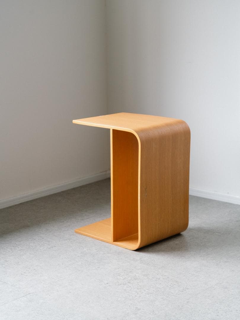 モダン 2WAY 曲木 サイドテーブル 収納 スツール　ミッドセンチュリーレトロ