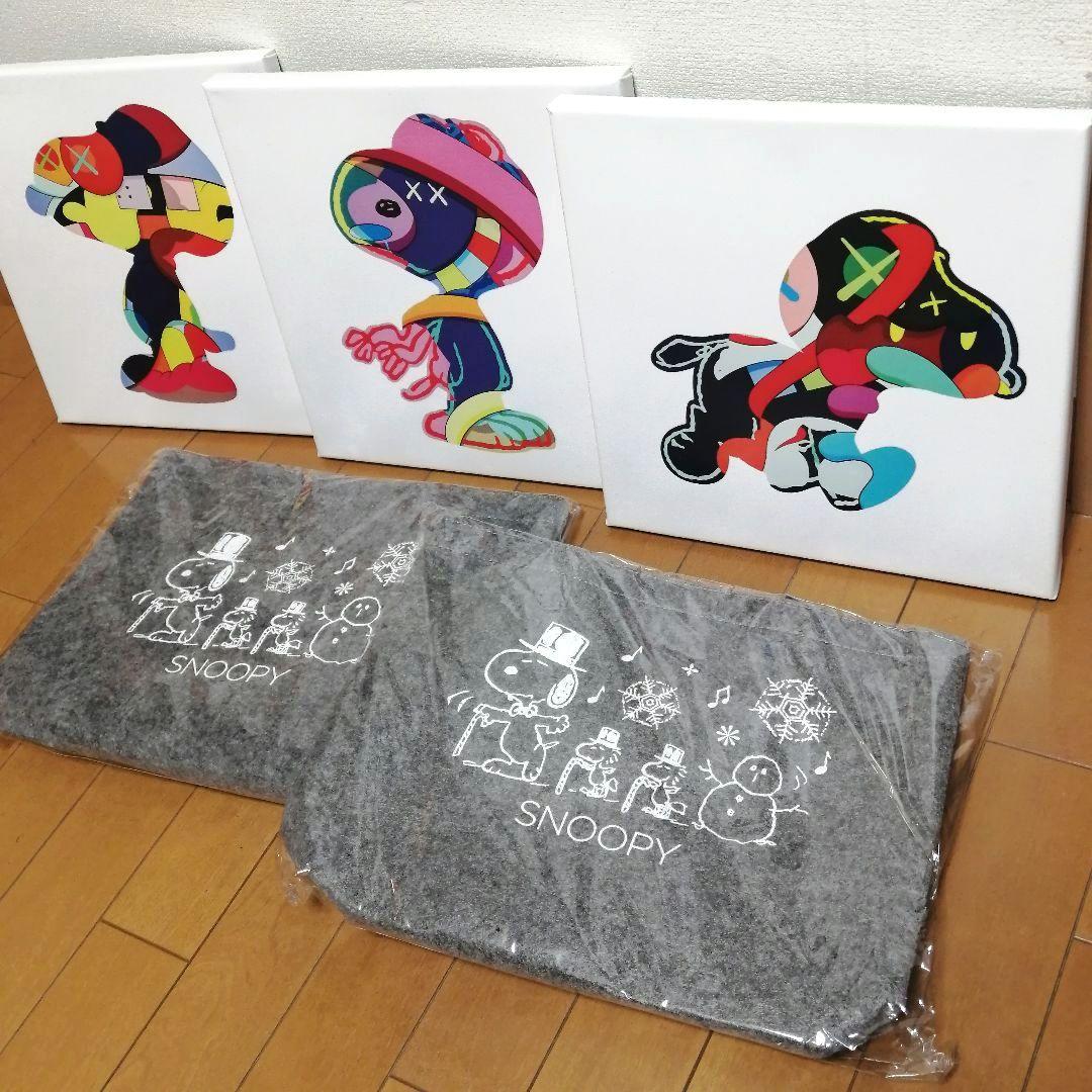 KAWS　カウズ　SNOOPY　スヌーピー　アートキャンバス　トートバッグ