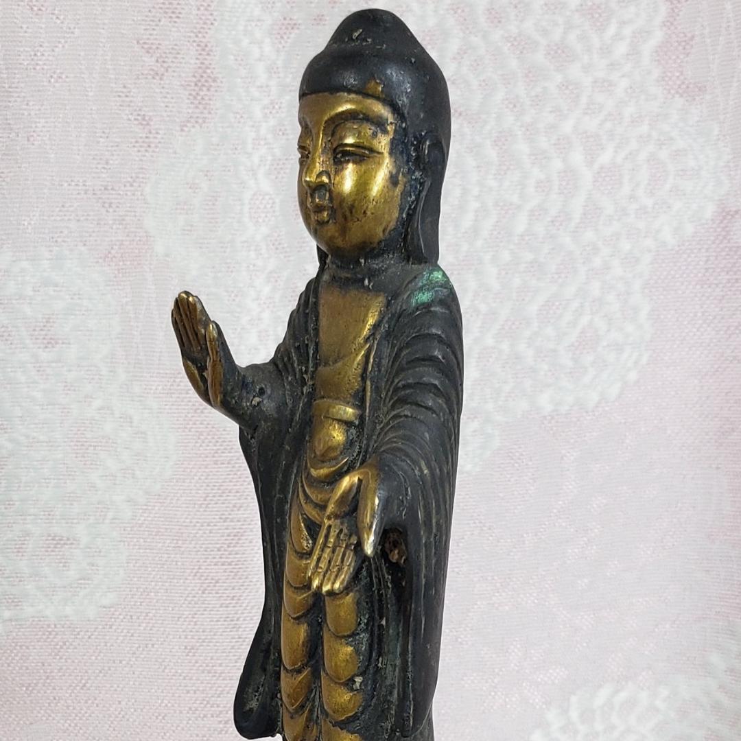 ◆新羅仏 金銅釈迦如来立像 仏像◆検）天平仏 飛鳥仏 空海 親鸞 法然 千利休