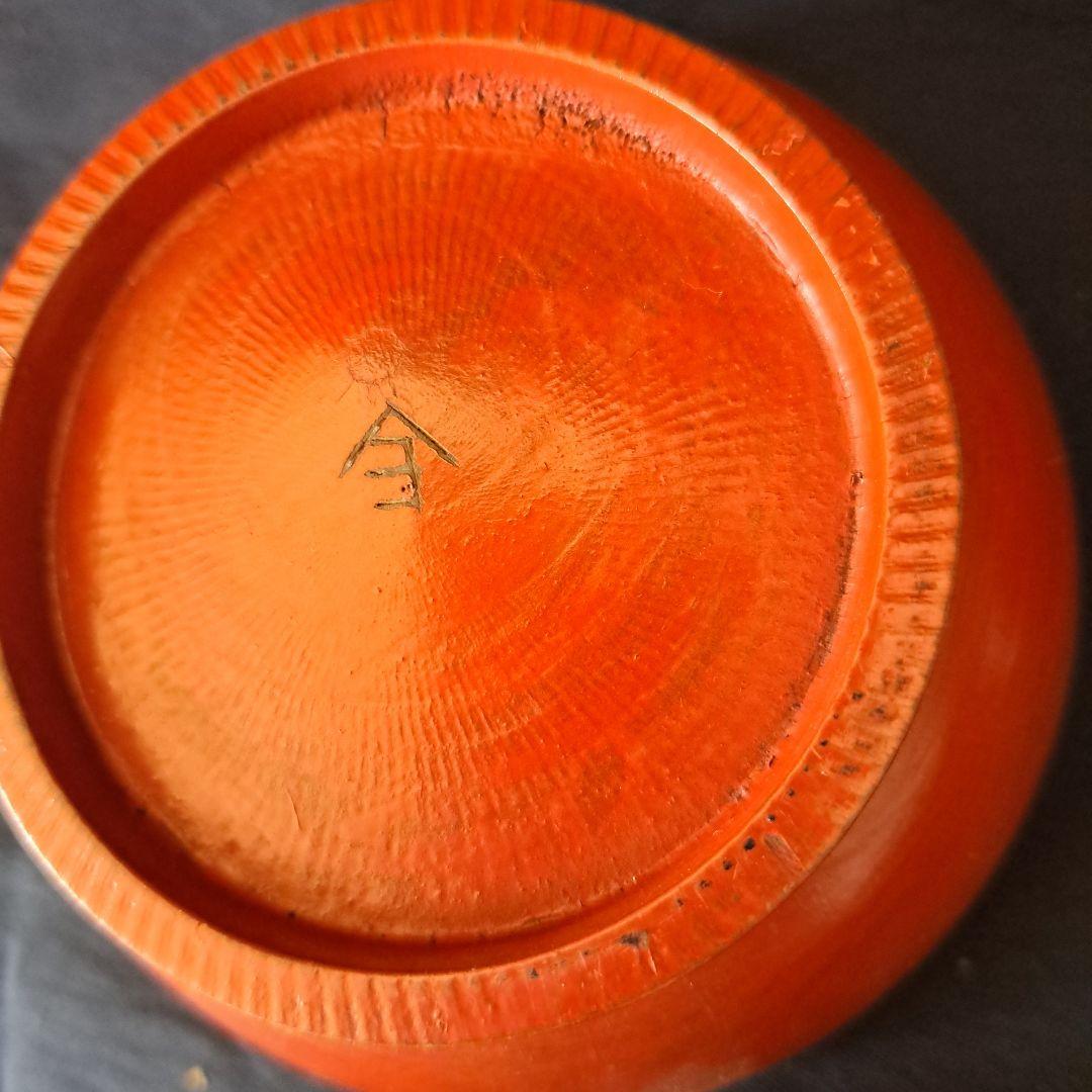 「根来(ねごろ)椀の渋み！」桃山時代？木製漆器(直径12cm) 5個セット 骨董