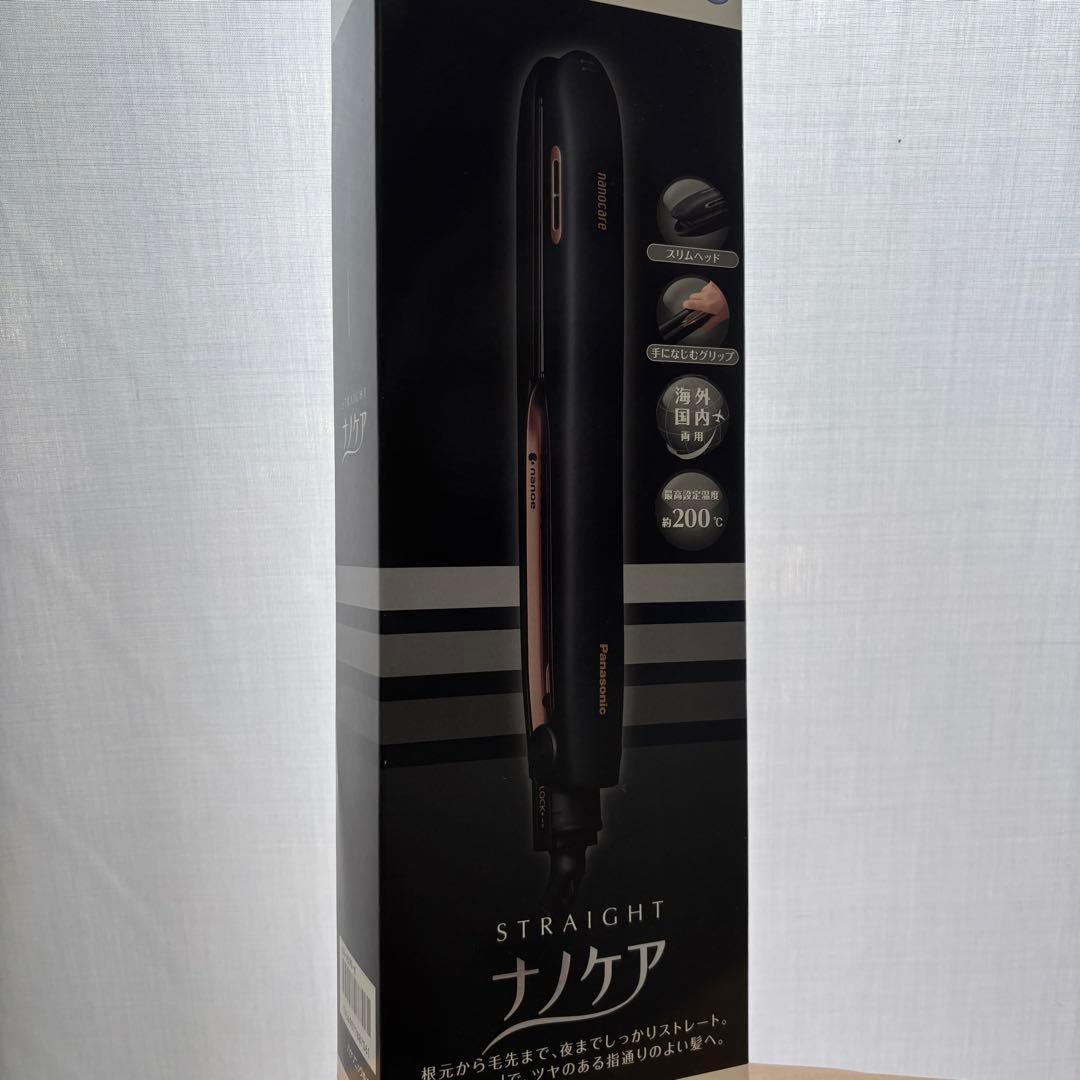 パナソニック ストレートヘアアイロン ナノイー搭載 ナノケア 黒 EH-HS99