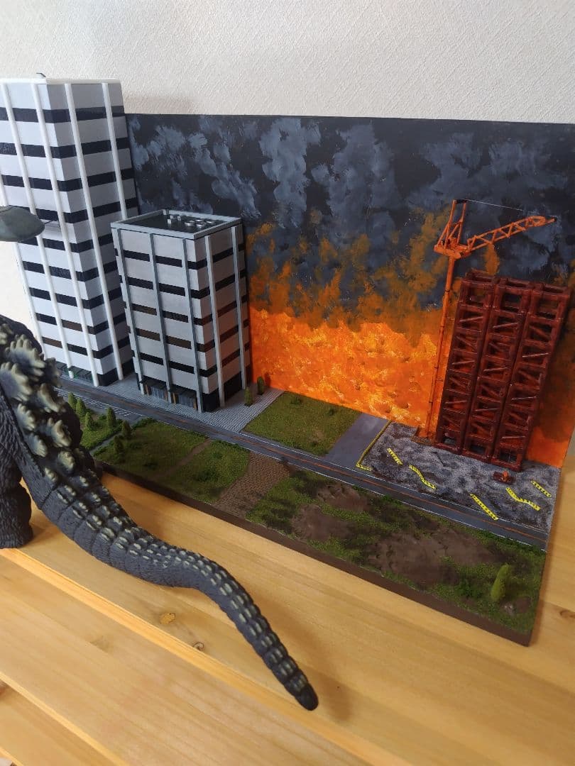 ジオラマ模型　ゴジラvsスーパーX2！