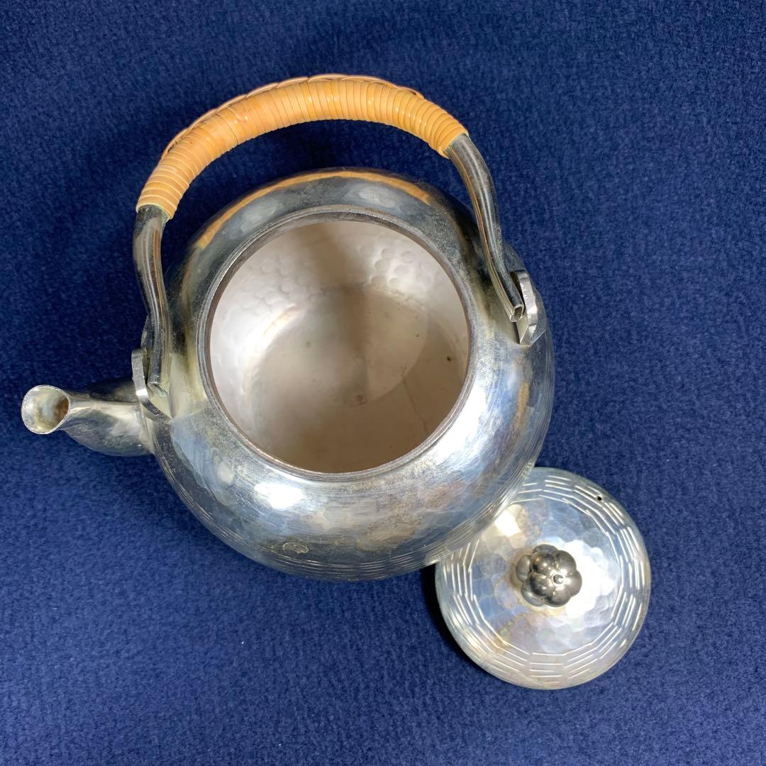 【アンティーク】秀峰堂造銀瓶　茶道具 銀瓶 銀メッキ
