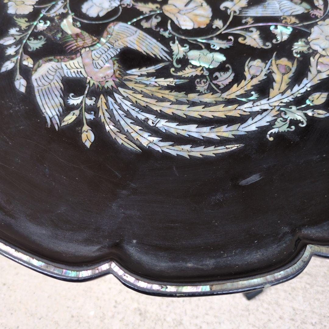 李朝家具　鳳凰螺鈿　李朝膳　ソバン　螺鈿　　膳　骨董　朝鮮美術　アンティーク