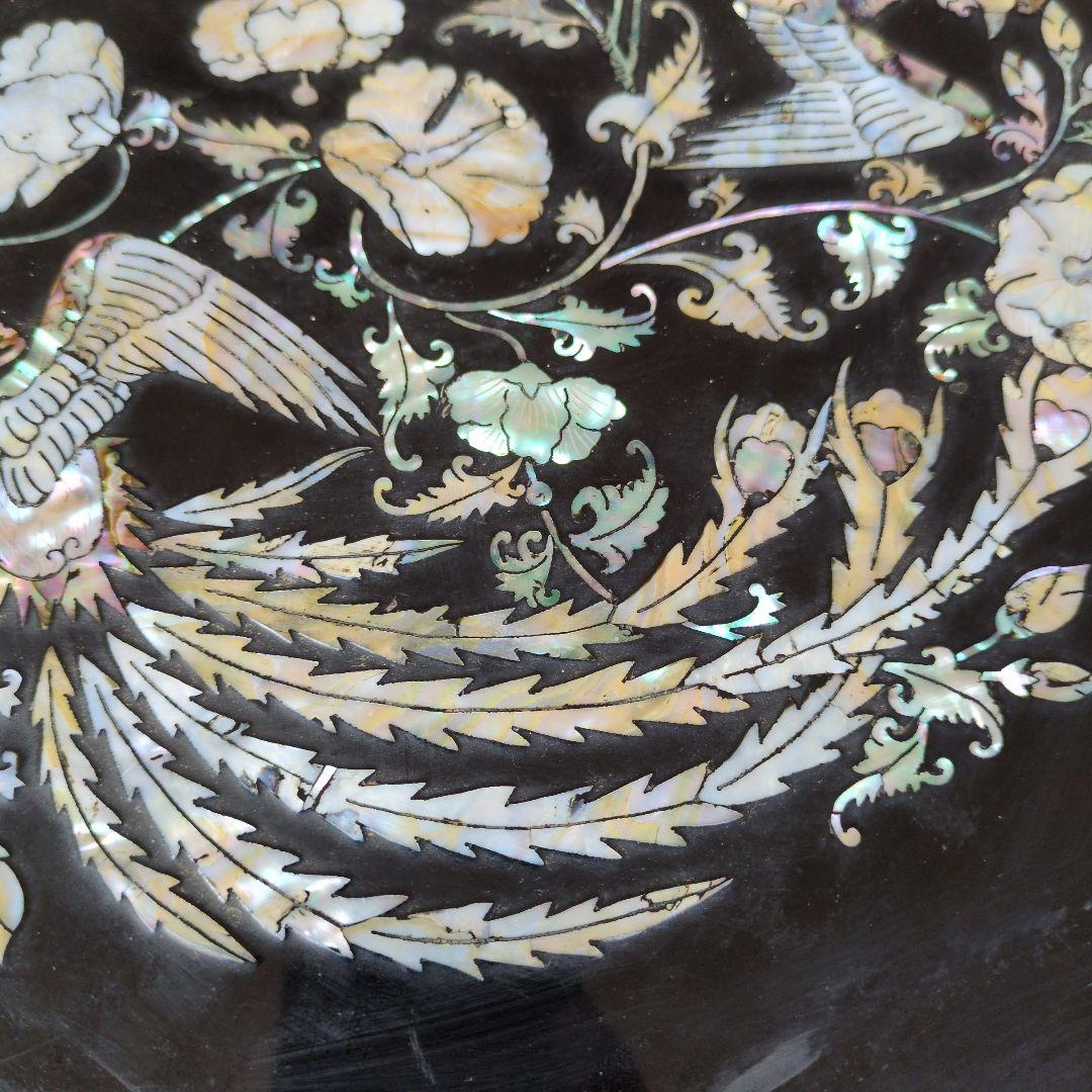 李朝家具　鳳凰螺鈿　李朝膳　ソバン　螺鈿　　膳　骨董　朝鮮美術　アンティーク