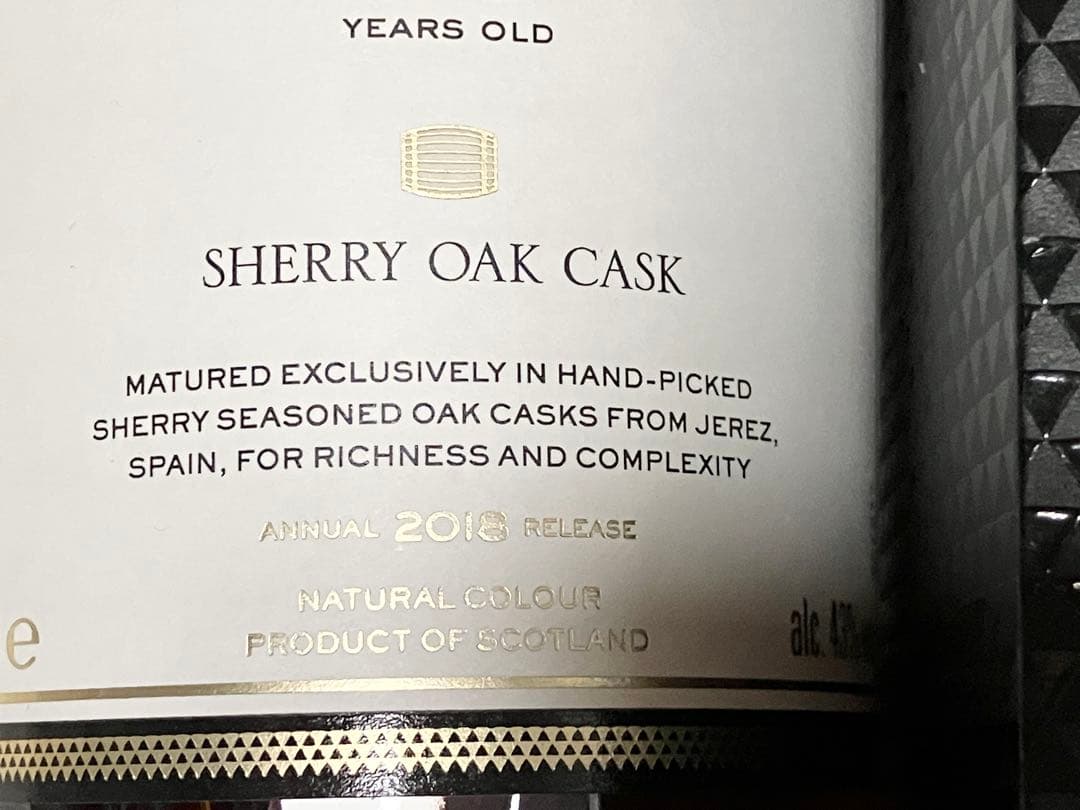MACALLAN 18年 2018年リリース　シェリーオーク樽箱付きマッカラン