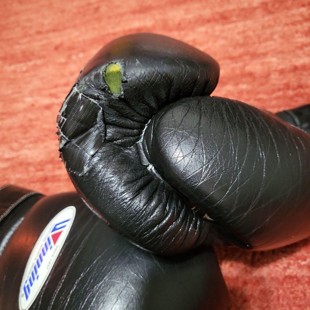 Winning ウイニング ボクシンググローブ 14oz テープ 黒 本革