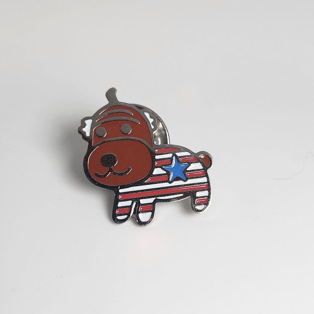 希少　サンエックス　アフロ犬　ブラザー犬　アメリカ　ピンズ　ピンバッジ