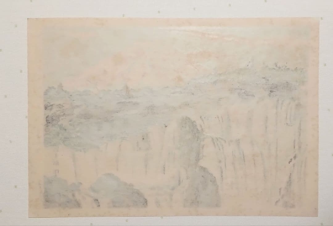 新版画富士三十六景ノ内白糸瀧の富士 徳力富吉郎画、昭和15年～16年内田美術出版