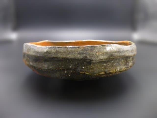 楽吉衛衛門　五代　宗入　赤平茶碗／銘「姫椿」／川上不白　極め箱／仕覆