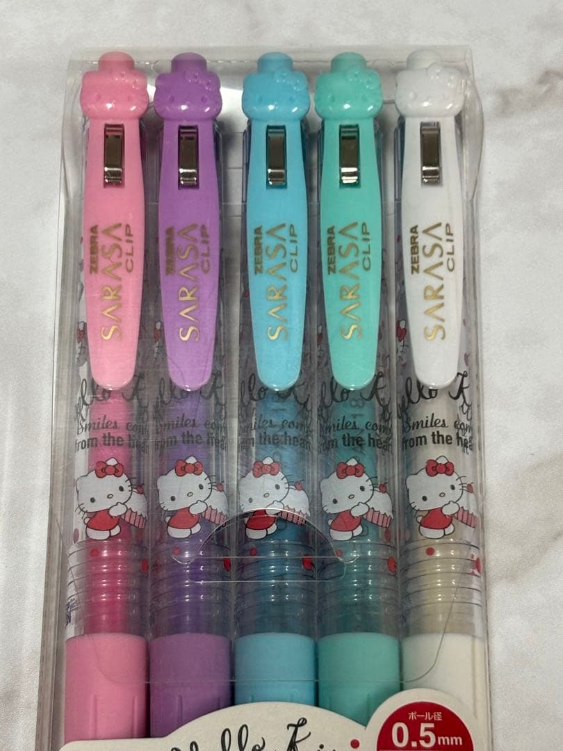 サラサクリップ ハローキティ ボールペン ミルクカラー 5色セット