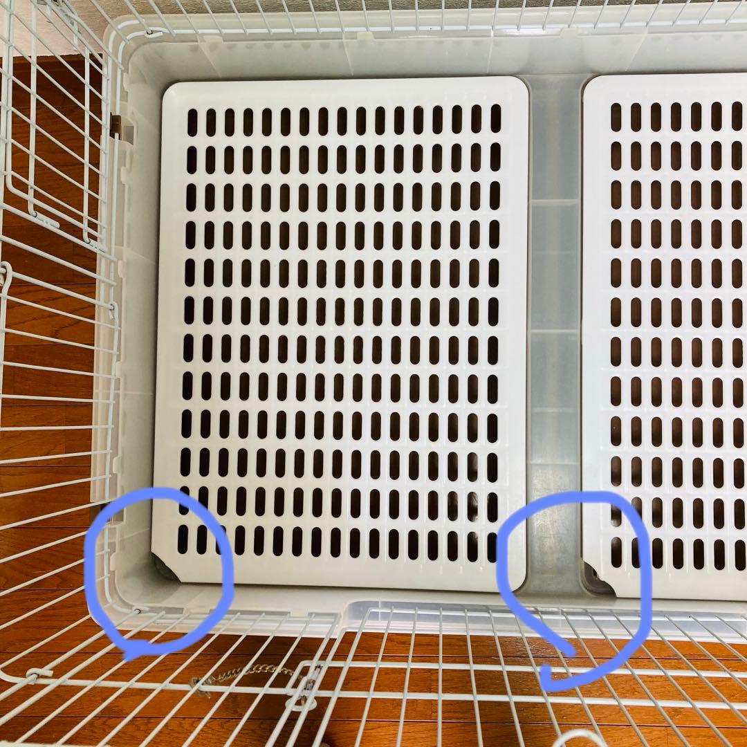 マルカンうさぎのカンタンおそうじケージワイド茶