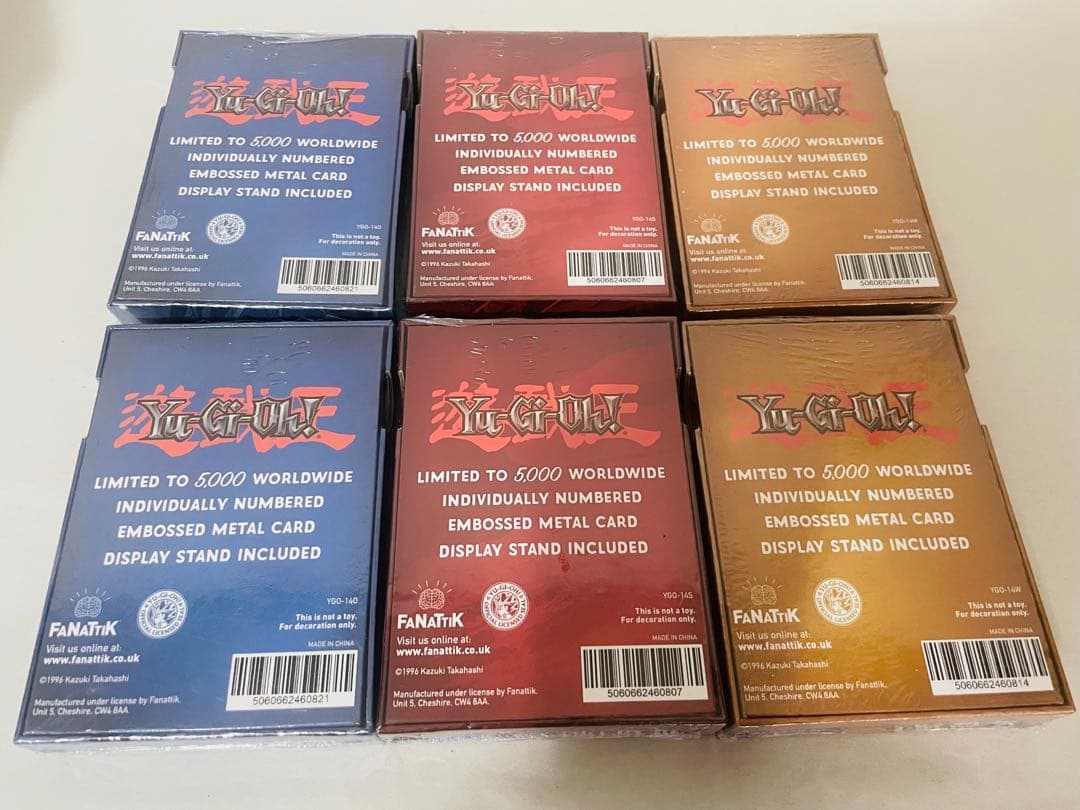 遊戯王 三幻神 金属製 カード 3種✕2セット シリアル入り 世界5000枚限定