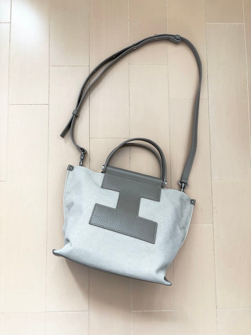 美品 イアクッチ ソルベット キャンバス レザー ショルダーバッグ S