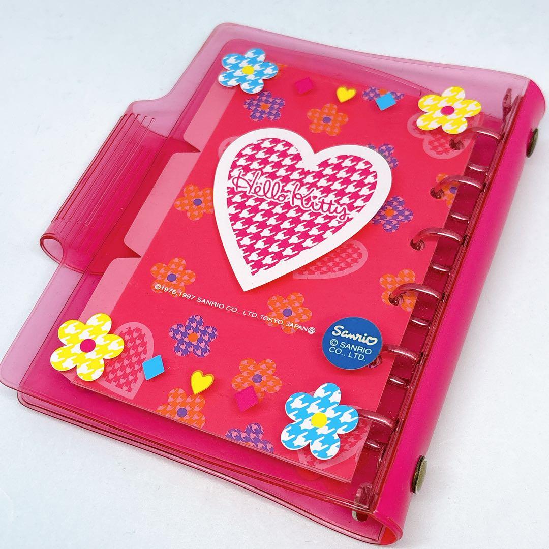 ハローキティ カオハナ 平成レトロ システム手帳 シール 6穴 リングファイル