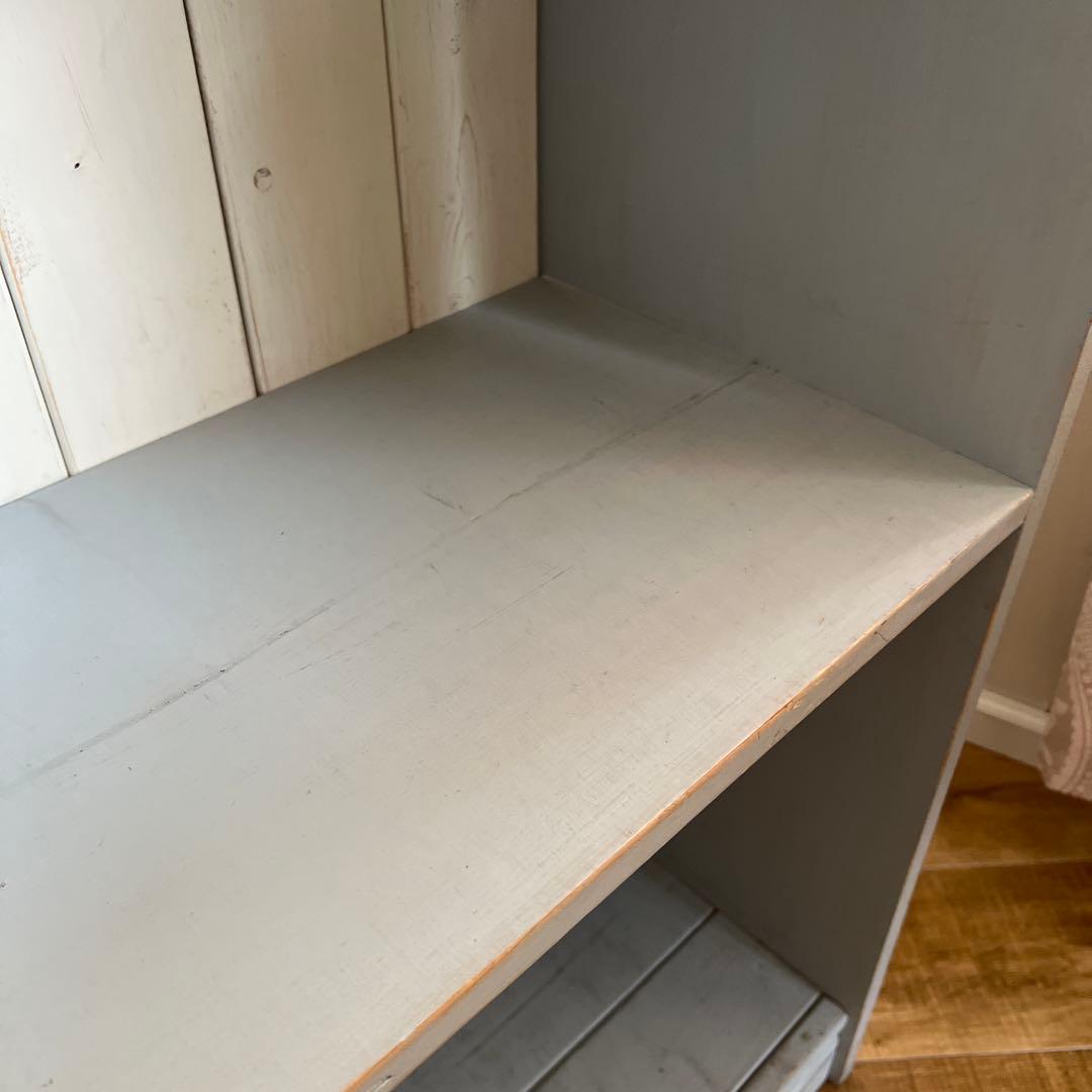 最終価格！アンティーク風に作ったブルーグレーの棚