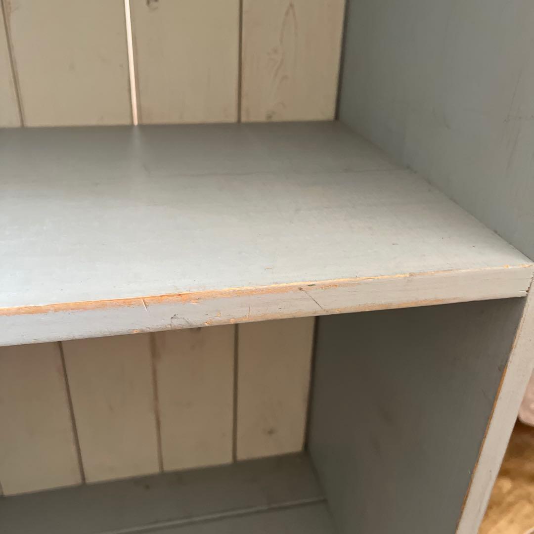 最終価格！アンティーク風に作ったブルーグレーの棚