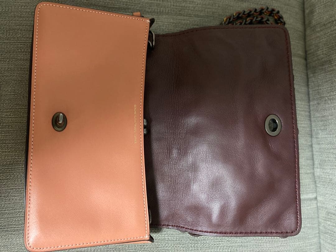 極美品✨COACH ヴィンテージ ティーローズ　ショルダーバッグ ピンク　レッド