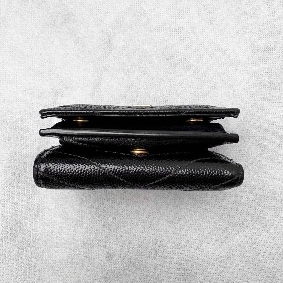 サンローラン 三つ折り財布 Vステッチ カサンドラ レザー オリガミ YSLロゴ