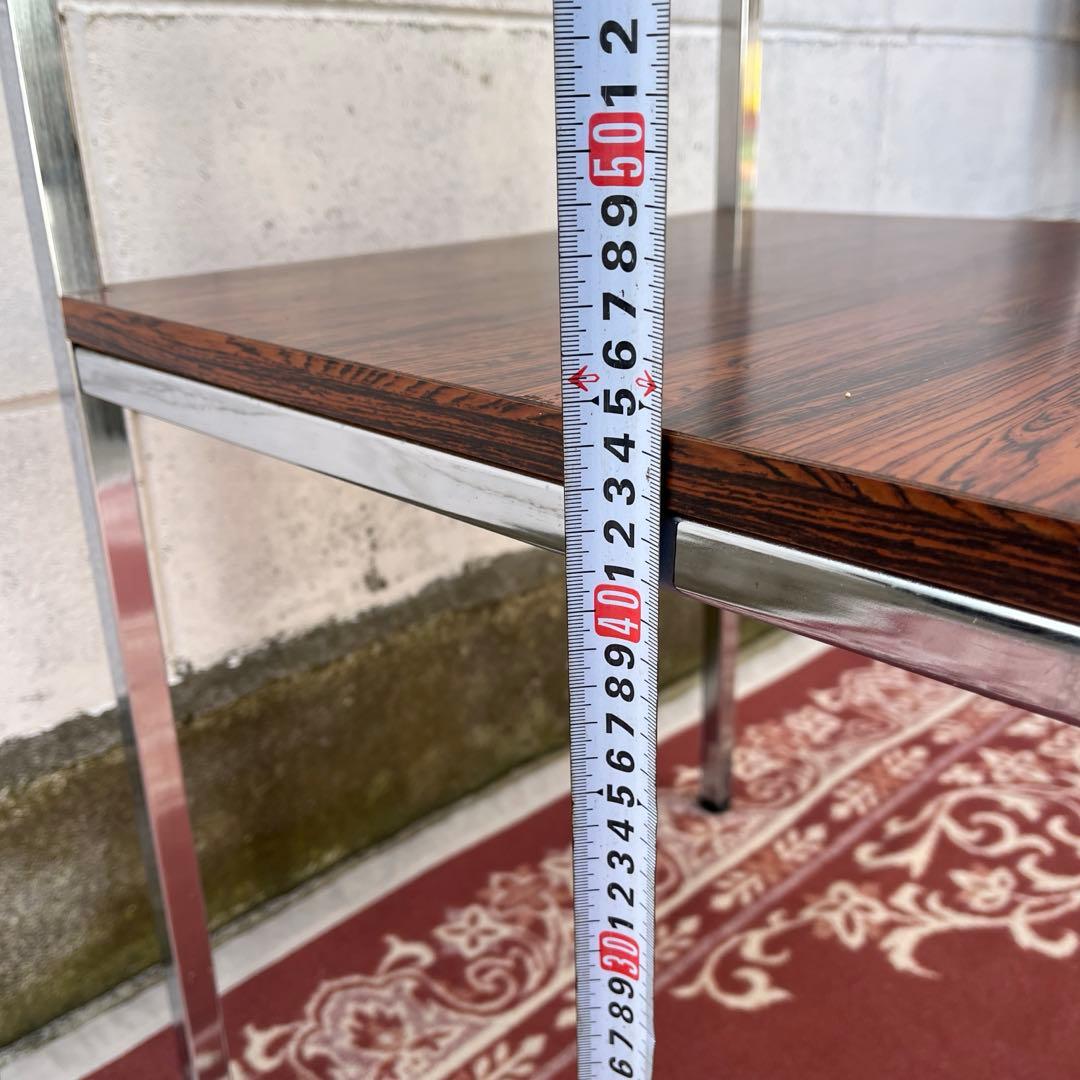 廃盤 KOKUYO コクヨ ◾️木調天板 レトロモダン サイドテーブル 2段