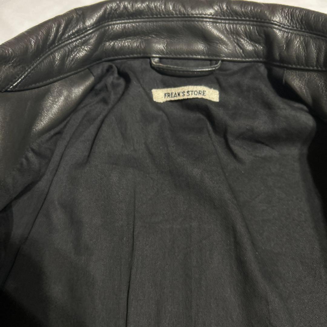 【新品】フリークスストア　ミニマル シングル ライダースジャケット/カーフレザー