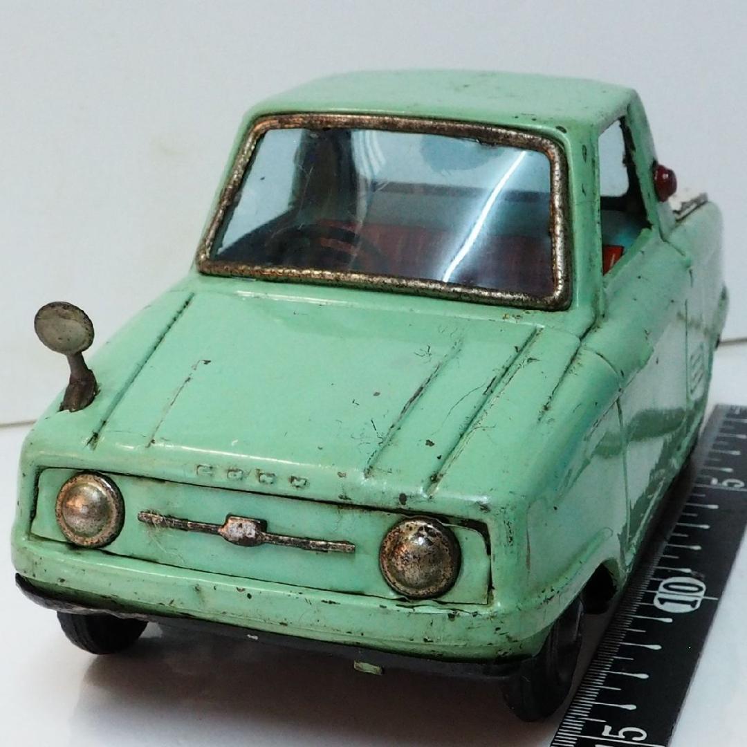 萬代屋【愛知機械工業コニー グッピー黄緑 フリクション】当時物ブリキ自動車 箱無
