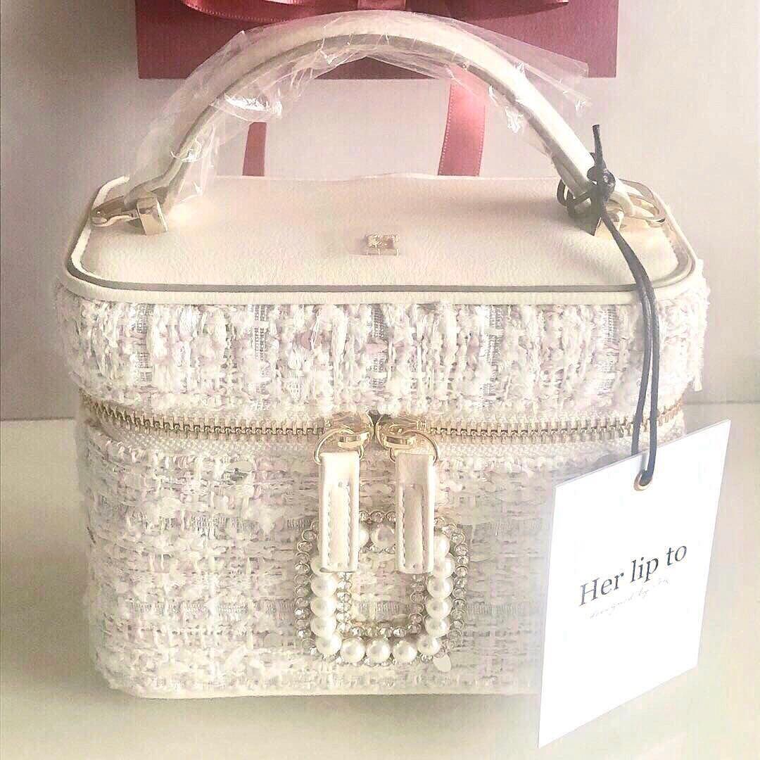 新品★Her lip to Tweed Crystal Vanity Bag