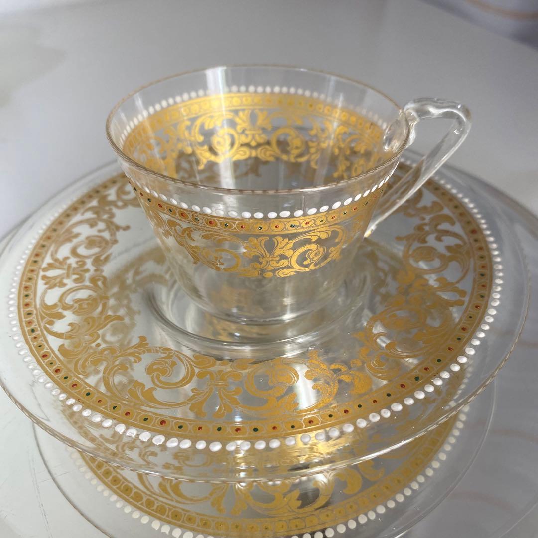 アンティーク ムラーノ サルヴィアティ グラス スモール カップ＆ソーサー