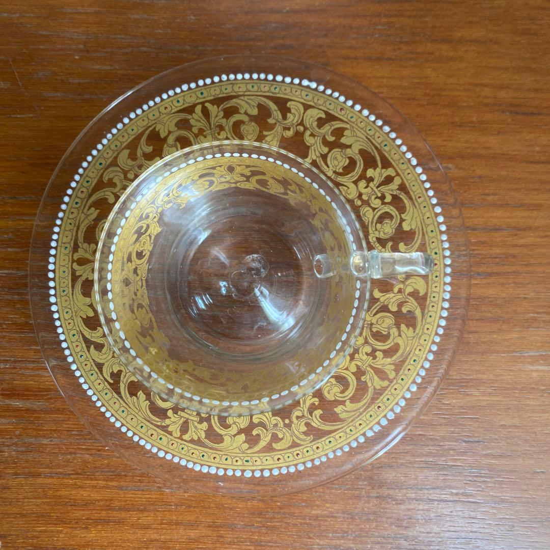 アンティーク ムラーノ サルヴィアティ グラス スモール カップ＆ソーサー