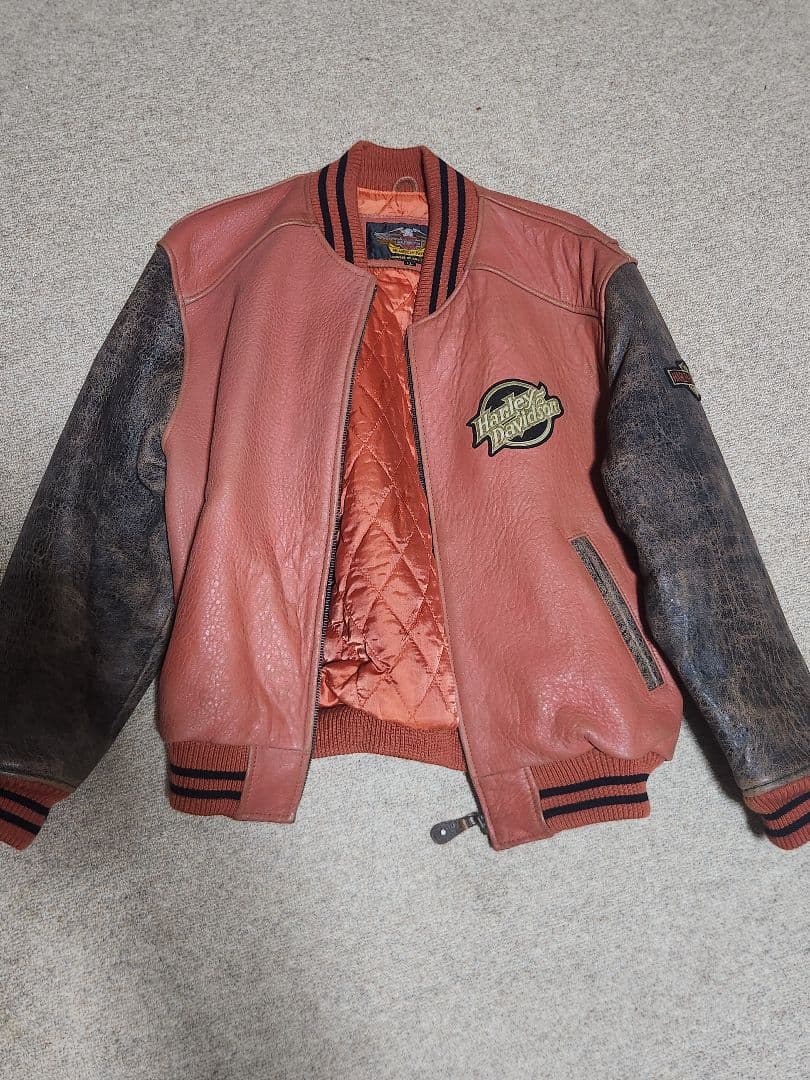 Harley Davidson レザーシングルライダースジャケット 羊革