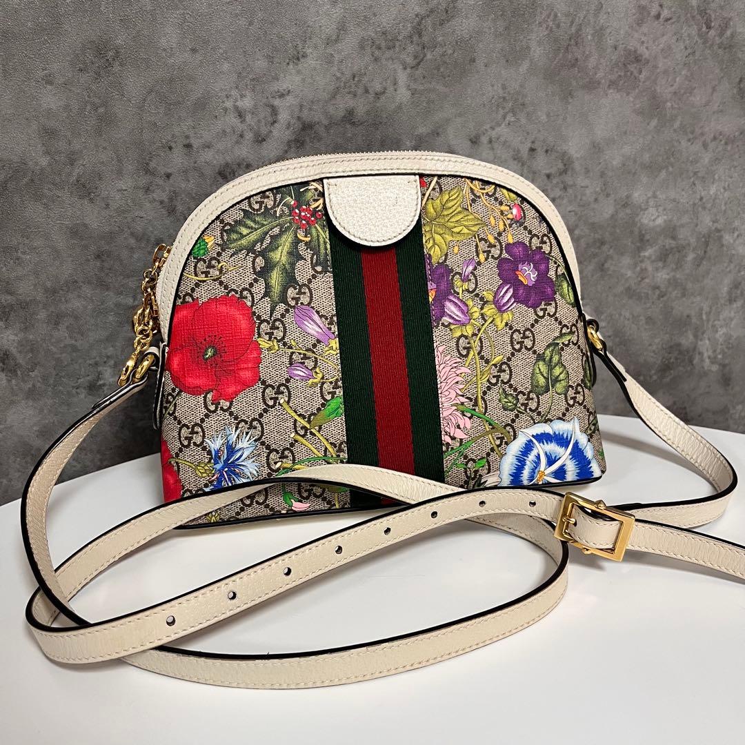 GUCCI フローラ　フラワープリント ショルダーバッグ