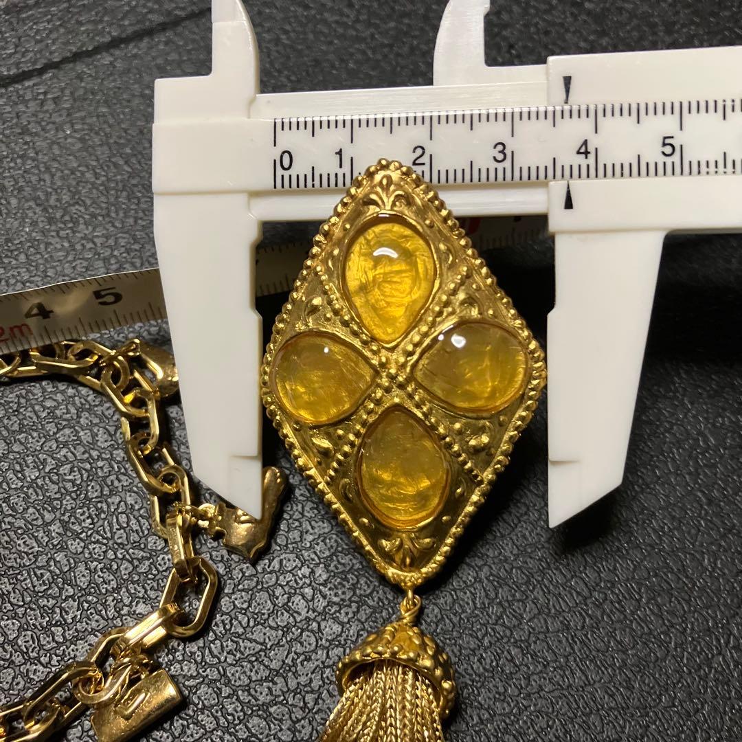 美品 ランセル ブレスレット ジョコンダ フリンジ ブローチ ゴールドカラー